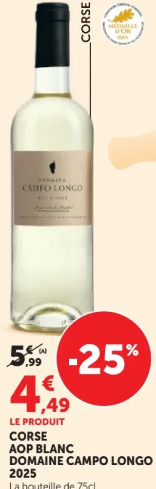 Corse AOP Blanc Domaine Campo Longo