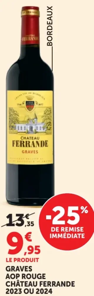 GRAVES AOP ROUGE CHÂTEAU FERRANDE 2019 OU 2020