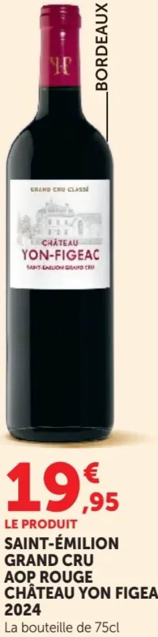 SAINT-ÉMILION GRAND CRU AOP ROUGE CHÂTEAU YON FIGEAC 2020