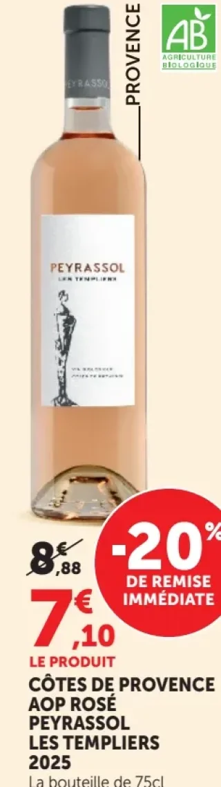 Côtes de Provence AOP Rosé Peyrassol Les Templiers