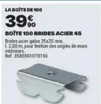 Semin Boîte 100 brides acier 45