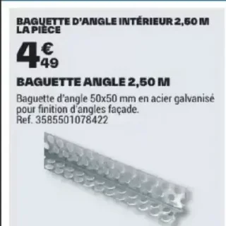 Semin Baguette d'angle intérieur 2,50 m