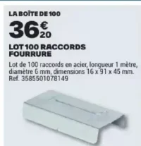 Semin Lot de 100 raccords fourrure