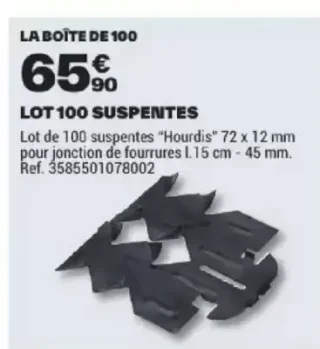 Semin Lot de 100 suspentes
