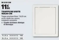 Trappe de visite 15x20 cm