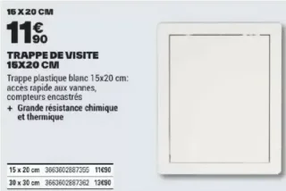 Trappe de visite 15x20 cm