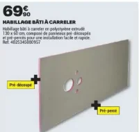 Qboard Habillage bâti à carreler