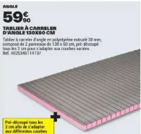 Qboard Tablier à carreler d'angle 130x60 cm