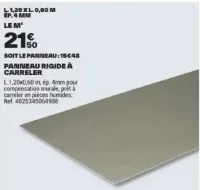 Qboard Panneau rigide à carreler L.1,20 x L.0,60 m, ép. 4 mm
