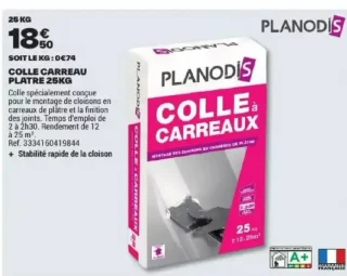 Colle carreau plâtre 25kg Planodis