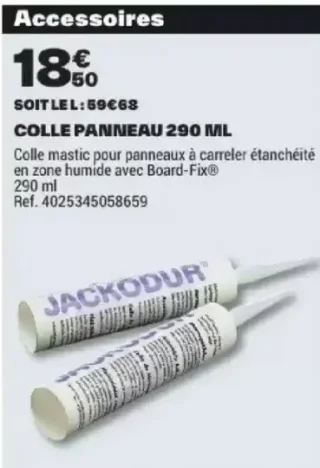 Colle mastic pour panneaux Jackodur Board-Fix 290 ml