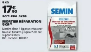 Mortier Réparation 5KG Semin