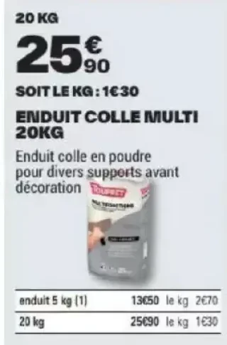 Enduit Colle Multi 20KG Toupret