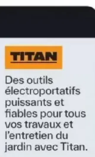 Outils électroportatifs Titan