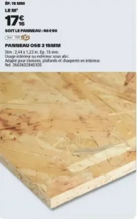 Panneau OSB 3 15mm