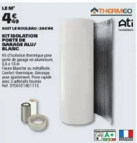 Kit isolation porte de garage alu/blanc Thermeo ati isolation
