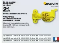 40 appuis intermédiaires Optima 2 laine Isover