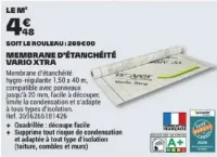 MEMBRANE D'ÉTANCHÉITÉ VARIO XTRA