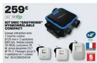 Kit VMC "Easyhome" hygroréglable compact
