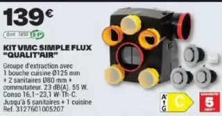 KIT VMC SIMPLE FLUX "QUALIT'AIR"