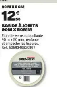 Bande à joints 90 m x 50 mm Brenner