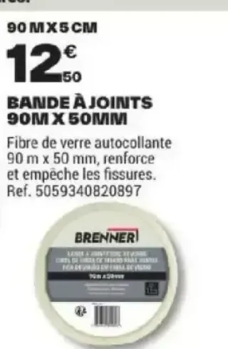 Bande à joints 90 m x 50 mm Brenner