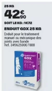 Enduit GDX 25 kg Placo