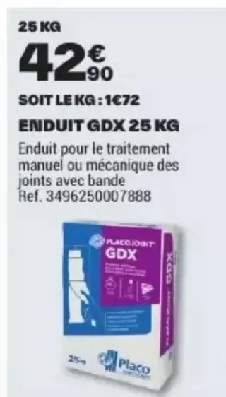 Enduit GDX 25 kg Placo
