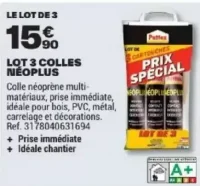 Pattex Lot 3 colles Néoplus