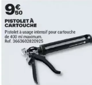 Pistolet à cartouche intensif