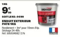 Brenner Enduit Exterieur Pate 1kg