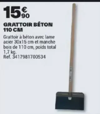 GRATTOIR BÉTON 110 CM