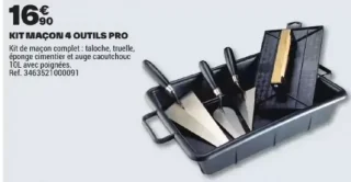 KIT MAÇON 4 OUTILS PRO