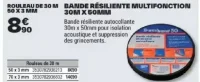 Bande résiliente multifonction Tramiband 50 30 m x 50 mm