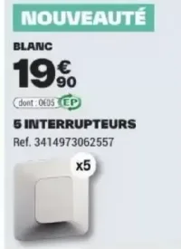 Legrand 5 INTERRUPTEURS NEPTUNE