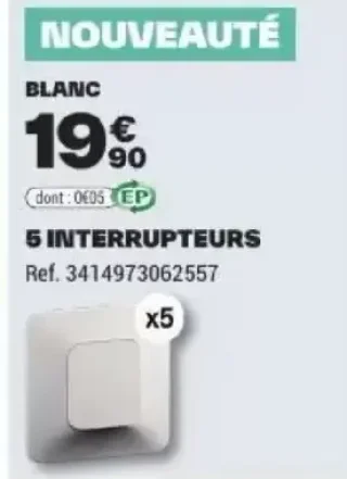 Legrand 5 INTERRUPTEURS NEPTUNE