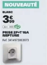 Legrand PRISE 2P+T 16A NEPTUNE