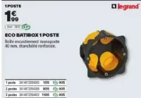 Eco Batibox 1 poste Legrand