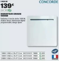 Radiateur Origin 1000W