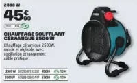 Chauffage Soufflant Céramique 2500 W