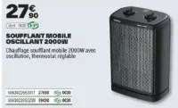 Soufflant Mobile Oscillant 2000W