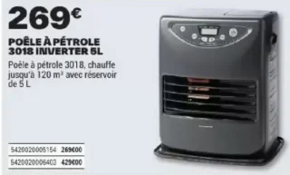 Poêle à Pétrole 3018 Inverter 5L