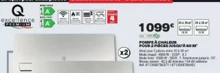 Pompe à chaleur réversible bi-split Q excellence PREMIUM - Pour 2 pièces jusqu'à 60 m²
