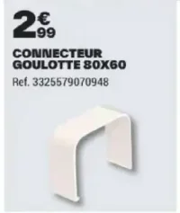 Connecteur goulotte 80x60