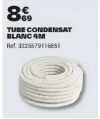 Tube condensat blanc 4m