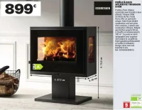 Poêle à bois ATLANTIC TRIVISON 6 kW