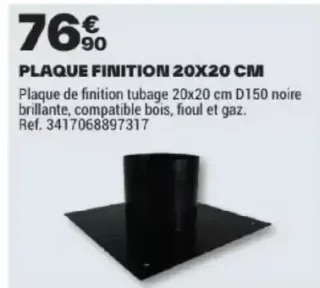 Plaque finition 20x20 cm