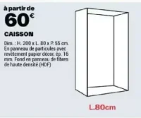 Caisson de dressing Cicero COOKE & LEWIS - L.80cm