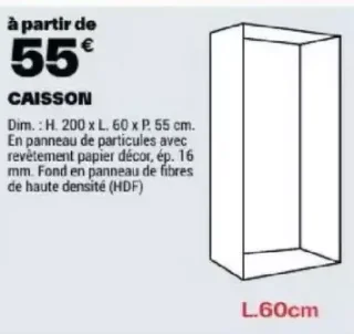 Caisson de dressing Cicero COOKE & LEWIS - L.60cm