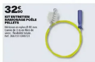 Kit entretien ramonage poêle pellets